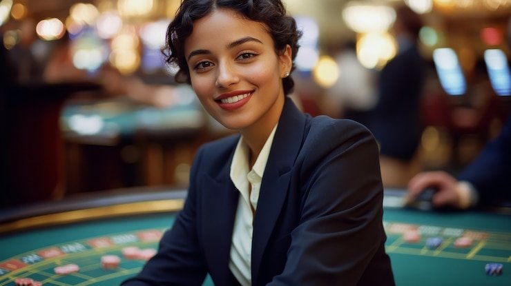 Tampilan tabel Casino Hold'em di aplikasi turbo128